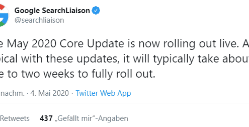 May 2020 Core Update - weitere Infos