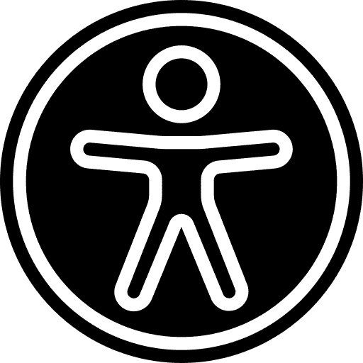 barrierefreiheit Piktogram, Symbol - Hinweis auf Barrierefreiheits-Funktionen
