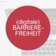 Roter Kreis mit Text "digitale Barrierefreiheit"