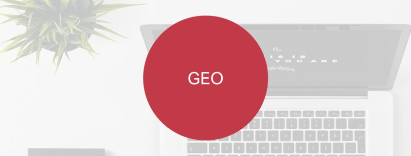 "GEO" in rotem Kreis